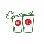 2 recyclable cups de
