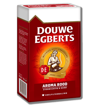 douwe egberts filterkoffie aroma rood zijkant