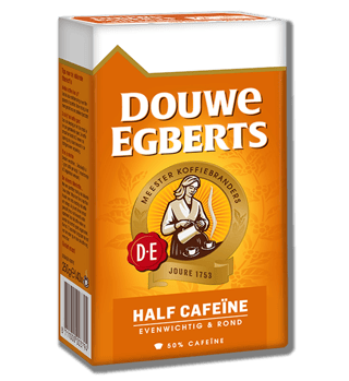 douwe egberts filterkoffie half cafeine zijkant
