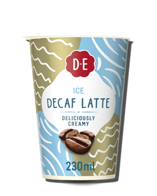 de ice coffee decaf latte f