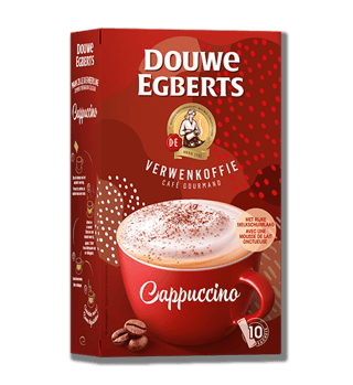 douwe egberts oploskoffie cappuccino zijkant