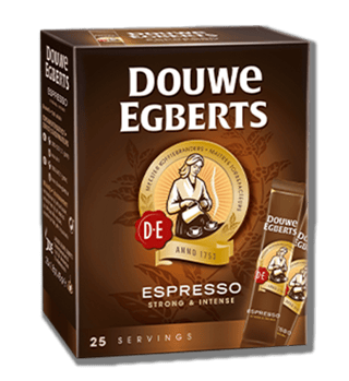 douwe egberts espresso oploskoffie sticks zijkant