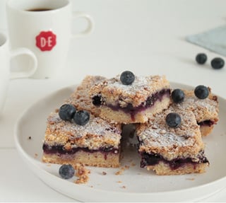 bosbessen kruimeltaartjes recept