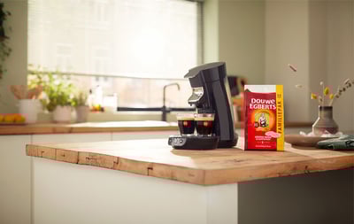 de koffiepads machine aroma rood teaser