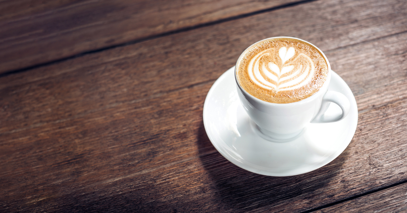 koffie op tafel banner