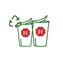 2 recyclable cups de