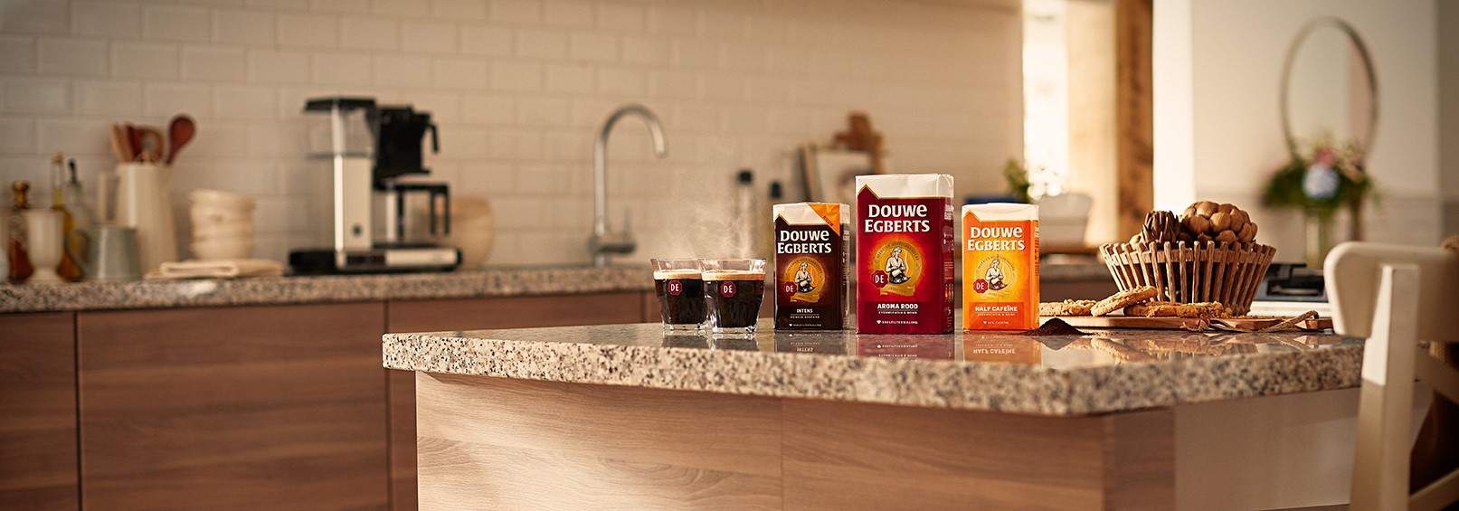koffie op het aanrecht