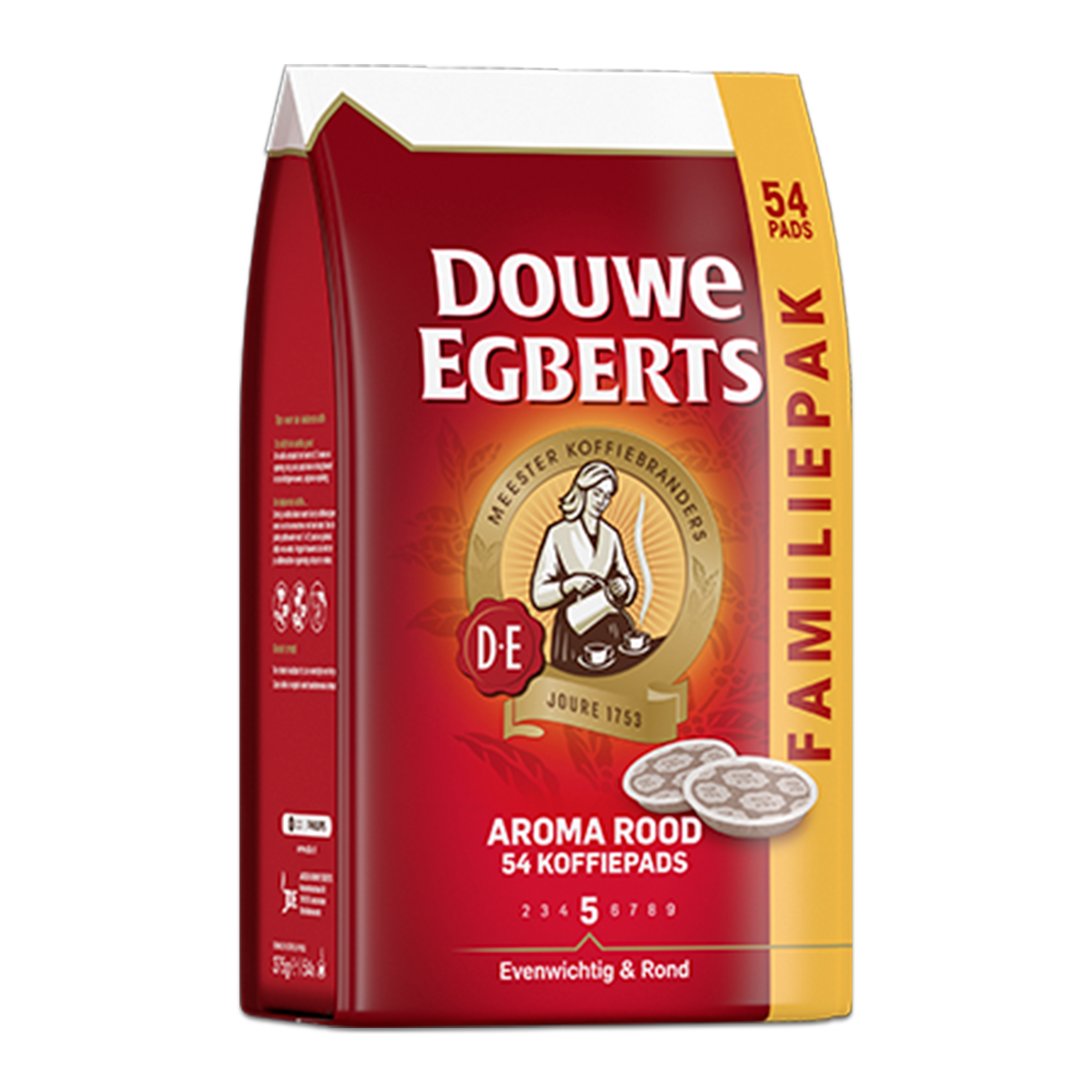 douwe egberts koffiepads aroma rood zijkant