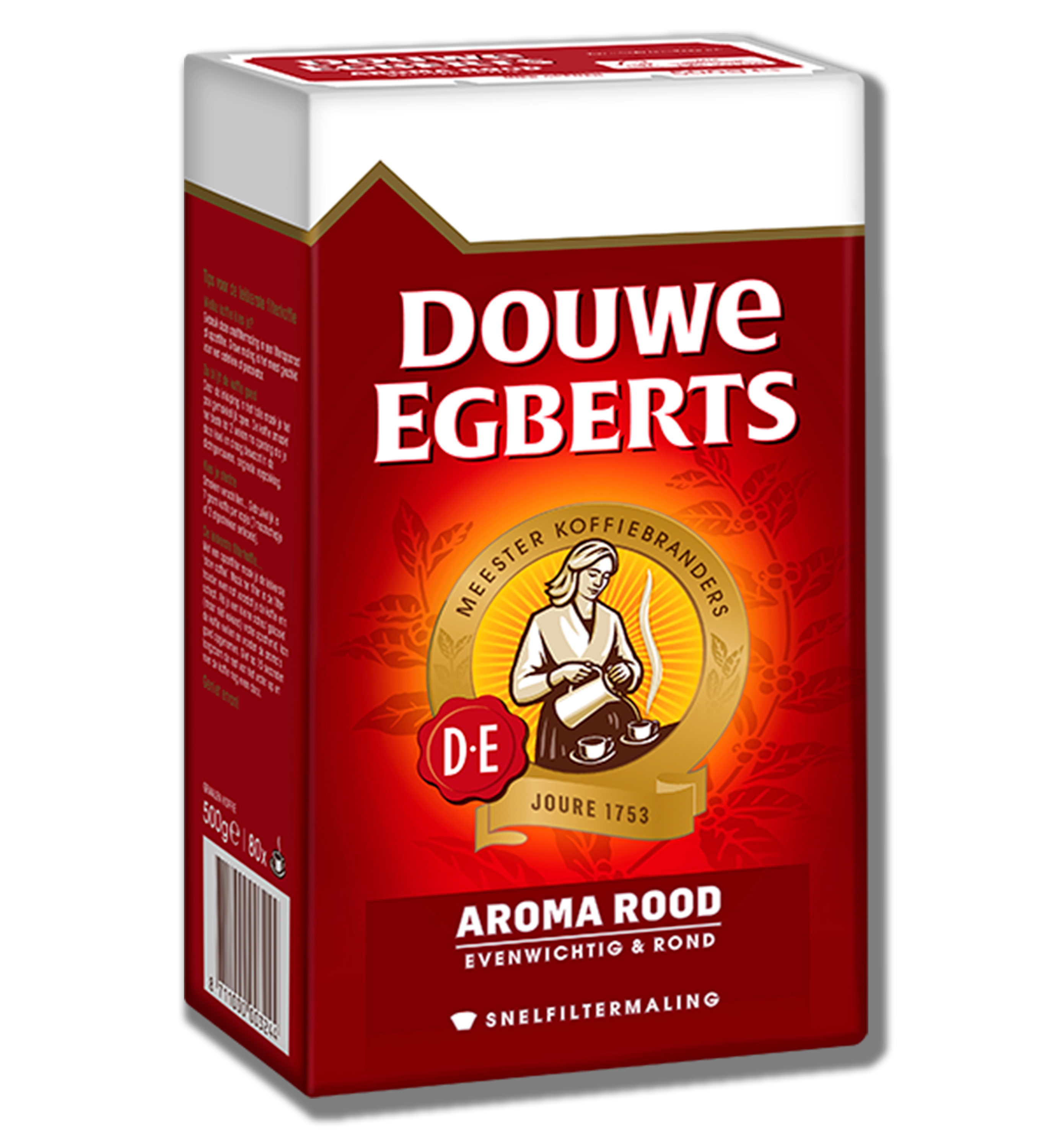 douwe egberts filterkoffie aroma rood zijkant