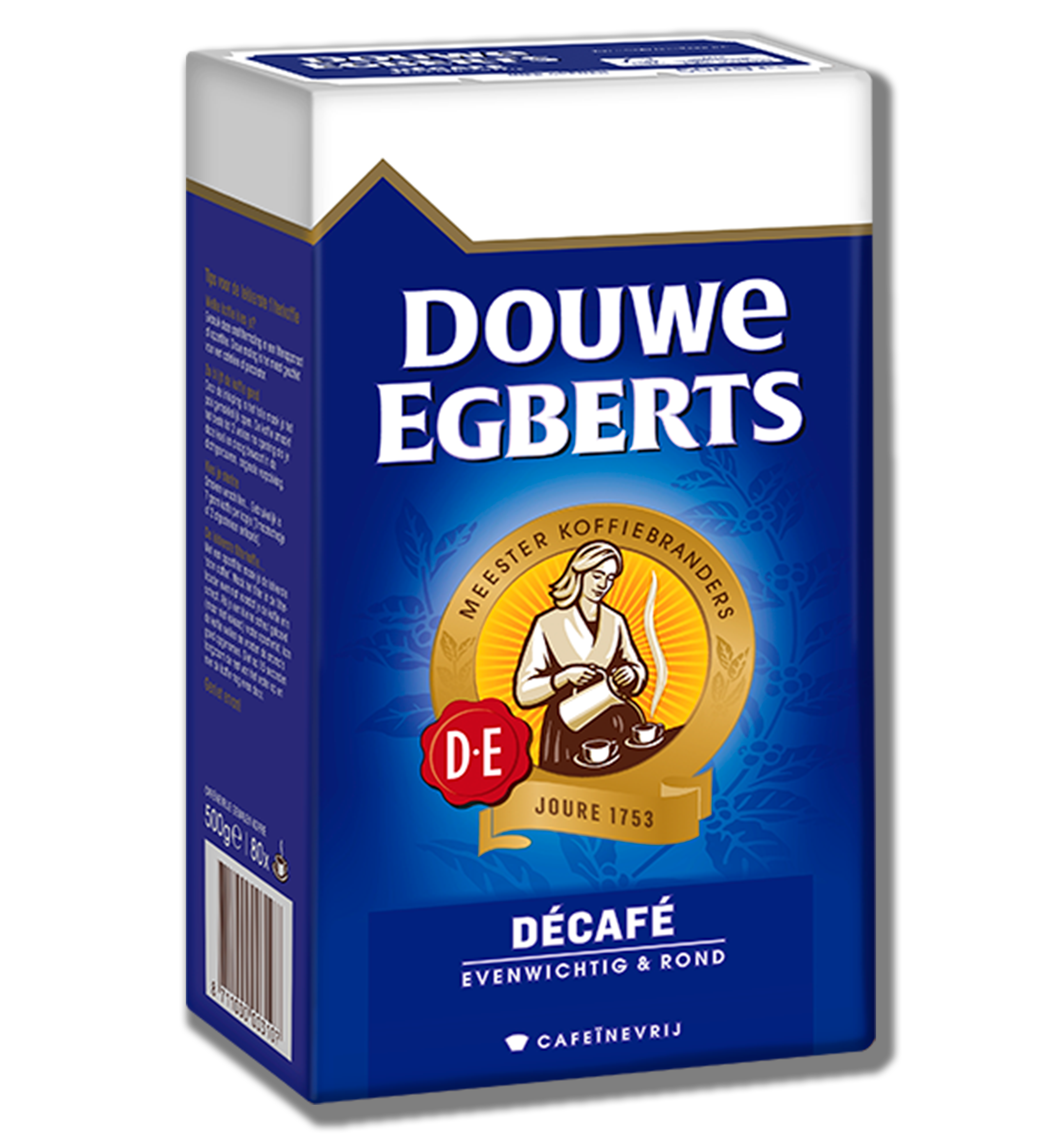 douwe egberts filterkoffie decafe zijkant