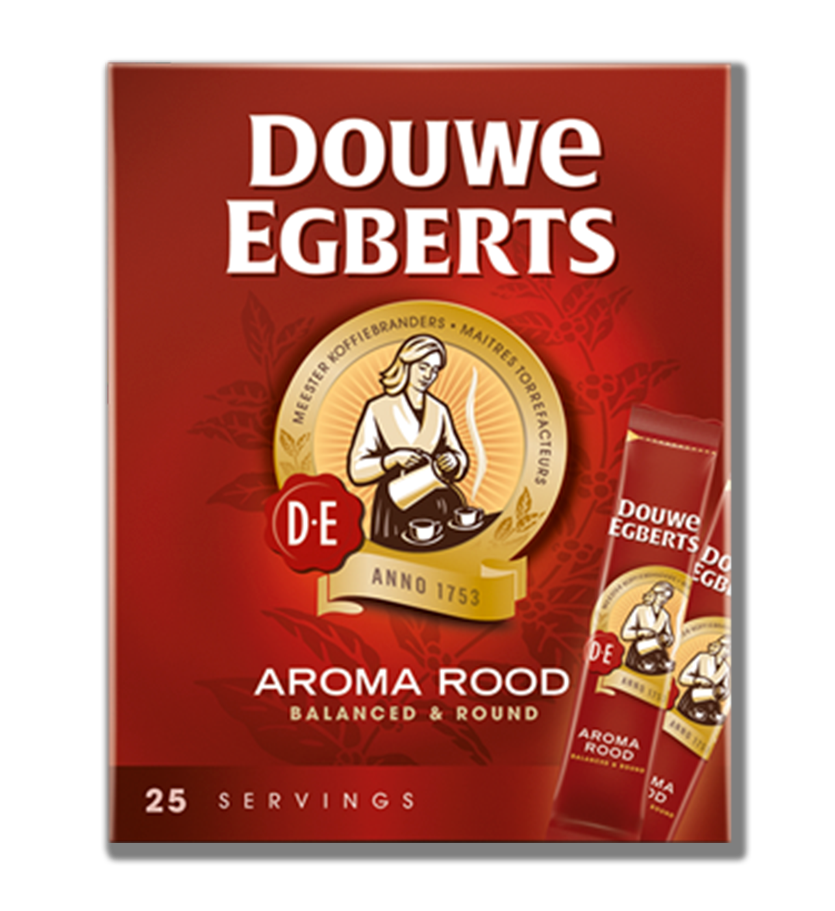douwe egberts oploskoffie aroma rood sticks