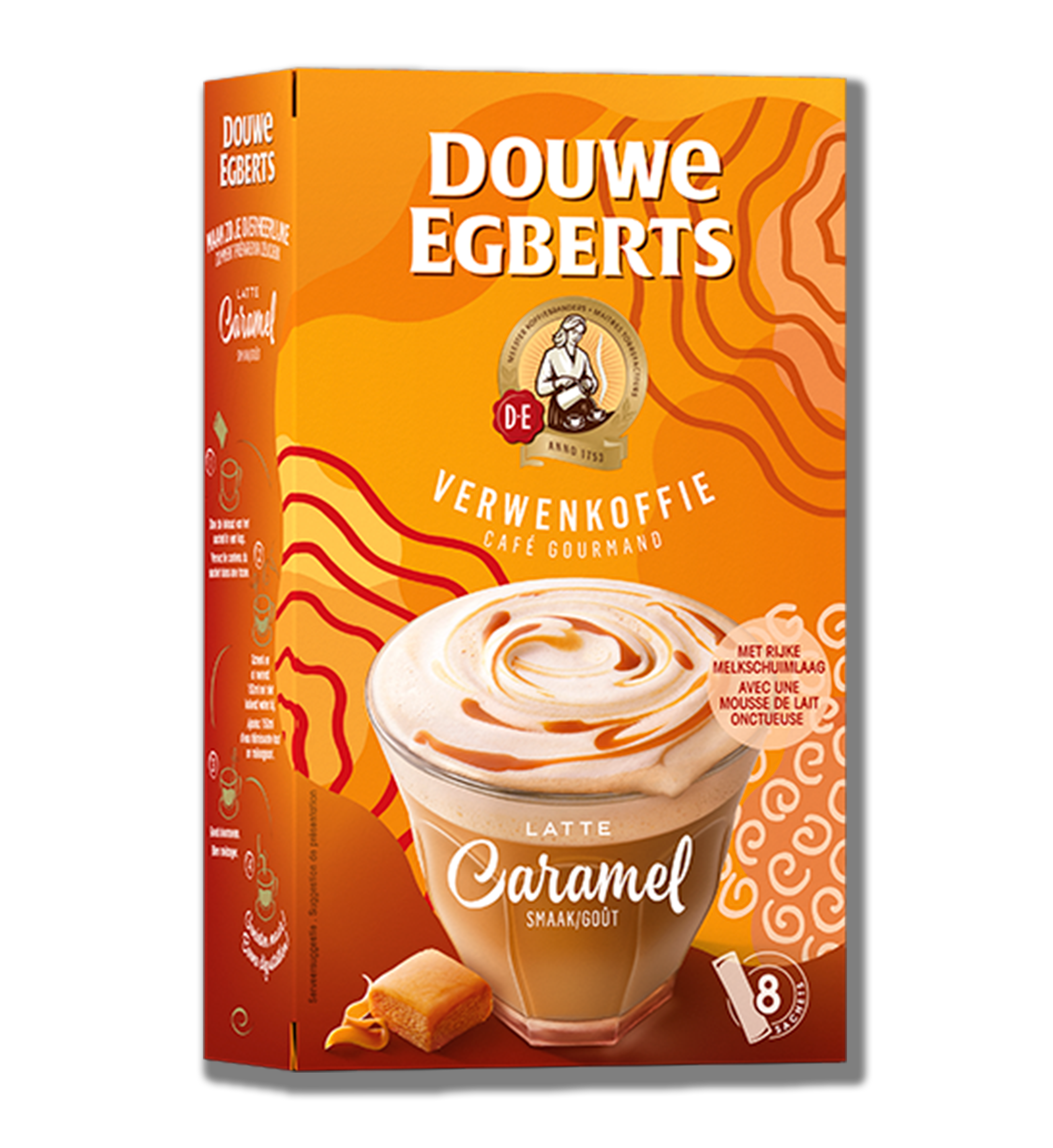 douwe egberts oploskoffie latte caramel