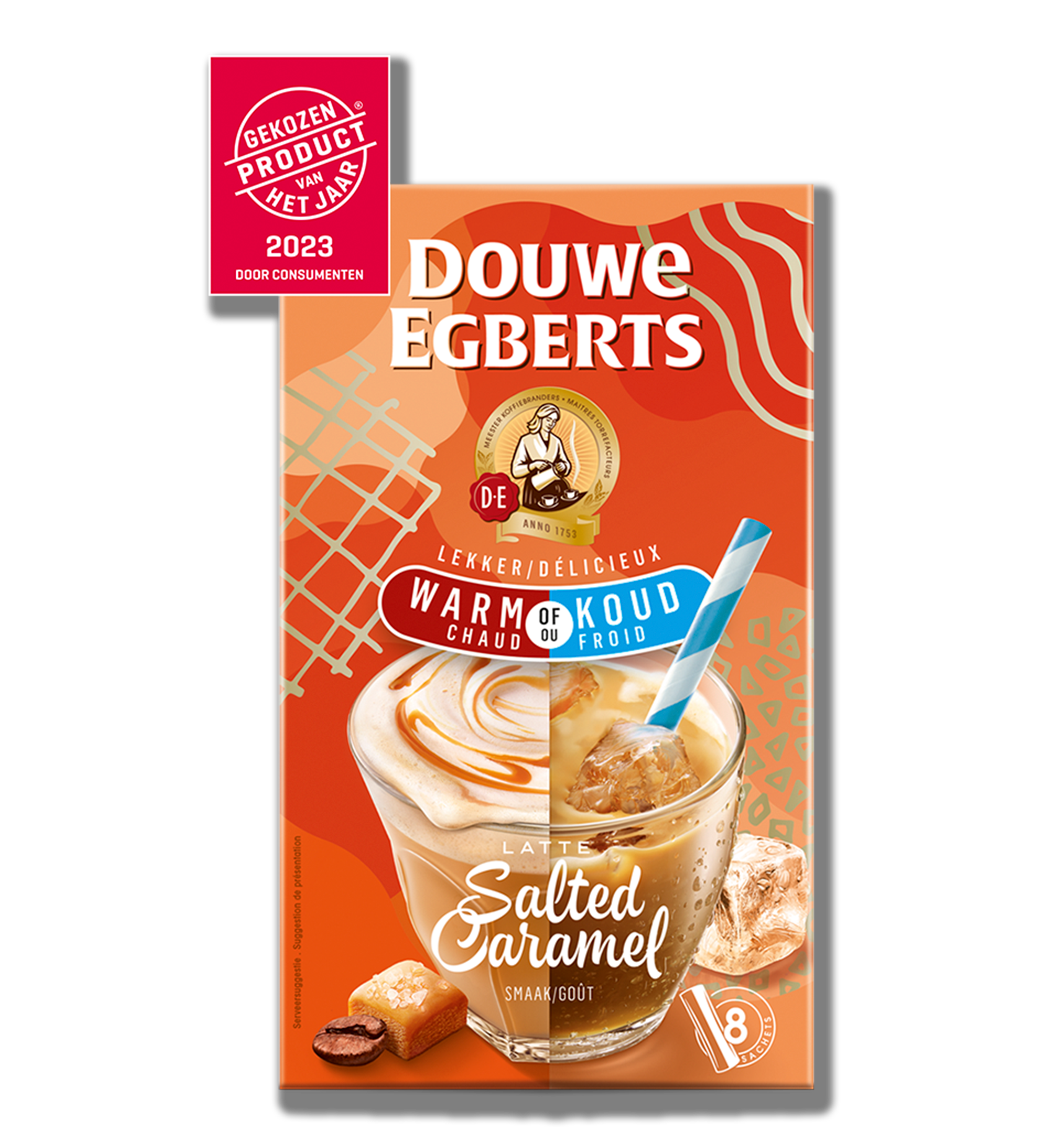 douwe egberts oploskoffie latte salted caramel